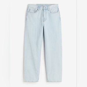 Loose Fit High Waist Light Blue Denim Jeans Size  33x32